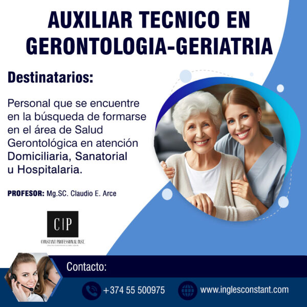 Auxiliar Técnico en Gerontología Geriátrica