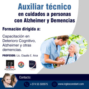 Auxiliar Técnico en Cuidados de personas con Alzheimer y demencias